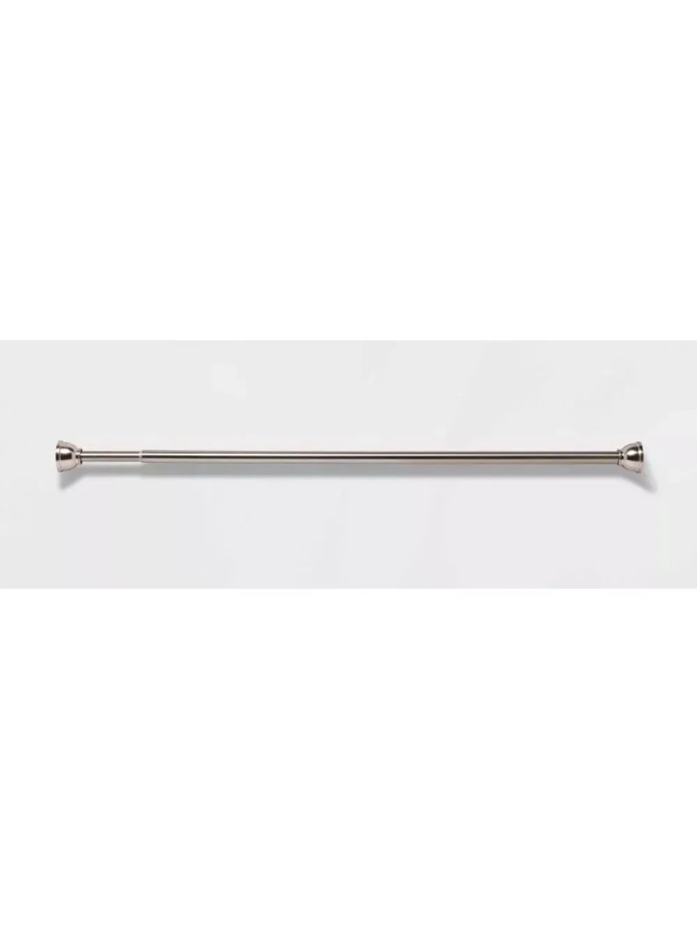 Threshold Stainless Steel Dual Mount Round Finial Shower Curtain Rod 43